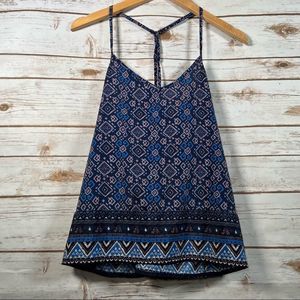 Hollister Blue & Pink Aztec Print Tank Top Size S